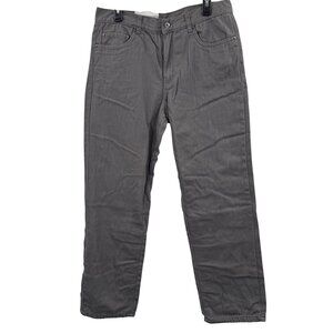 Adventuridge Mens Flannel Lined Jeans 36x32 Gray Warm Winter Pants Durable